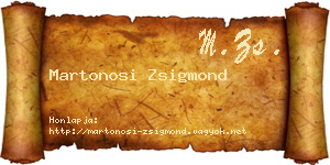 Martonosi Zsigmond névjegykártya