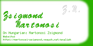 zsigmond martonosi business card
